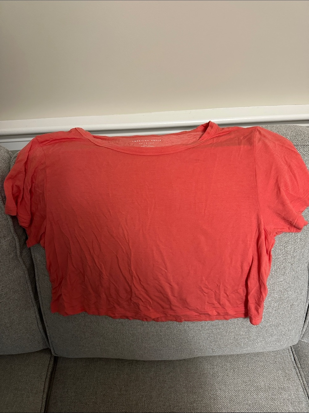 American Eagle Outfitters Coral Crop Top
